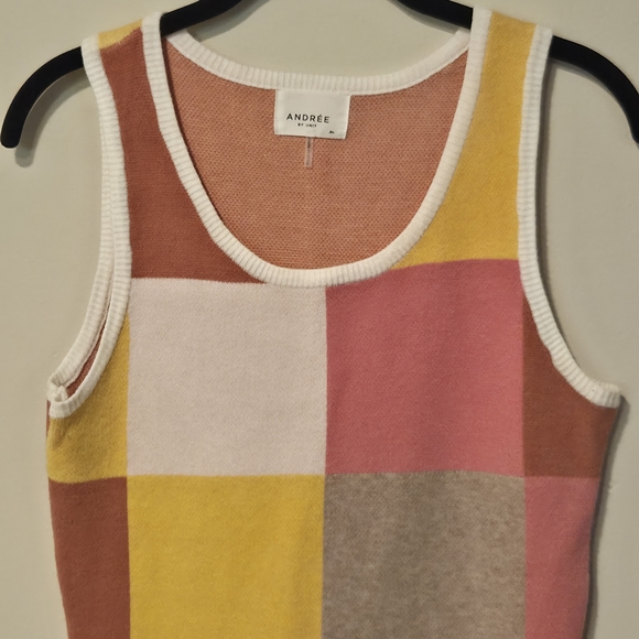 ANDREE BY UNIT Color Block Sleeveless Midi Dress Size Medium - Picture 2 of 5